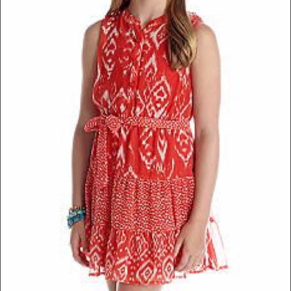 Red camel girls dress size large